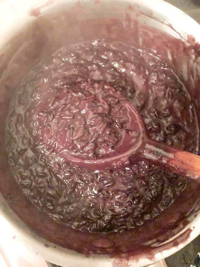 superfood black rice pudding in pot 2