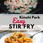 kimchi pork stir fry pinterest image