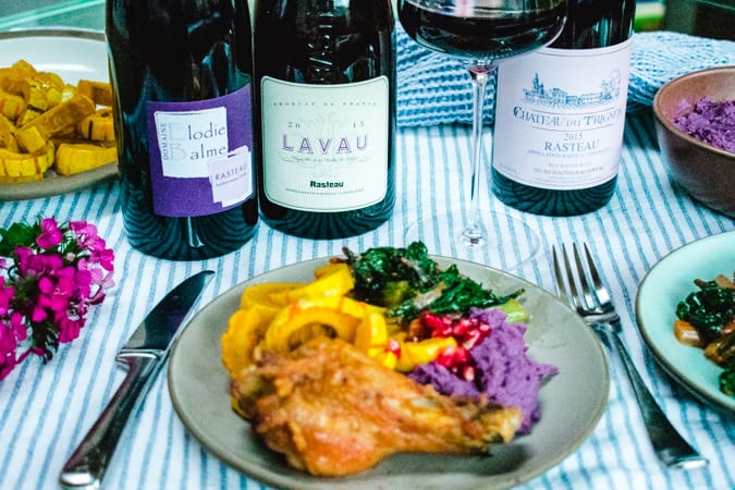 3 French Rasteau wines with holiday meal