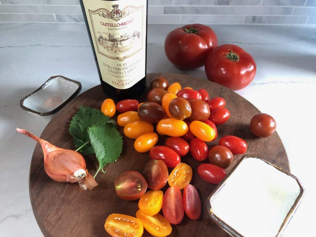 ingredients for asian tomato salad