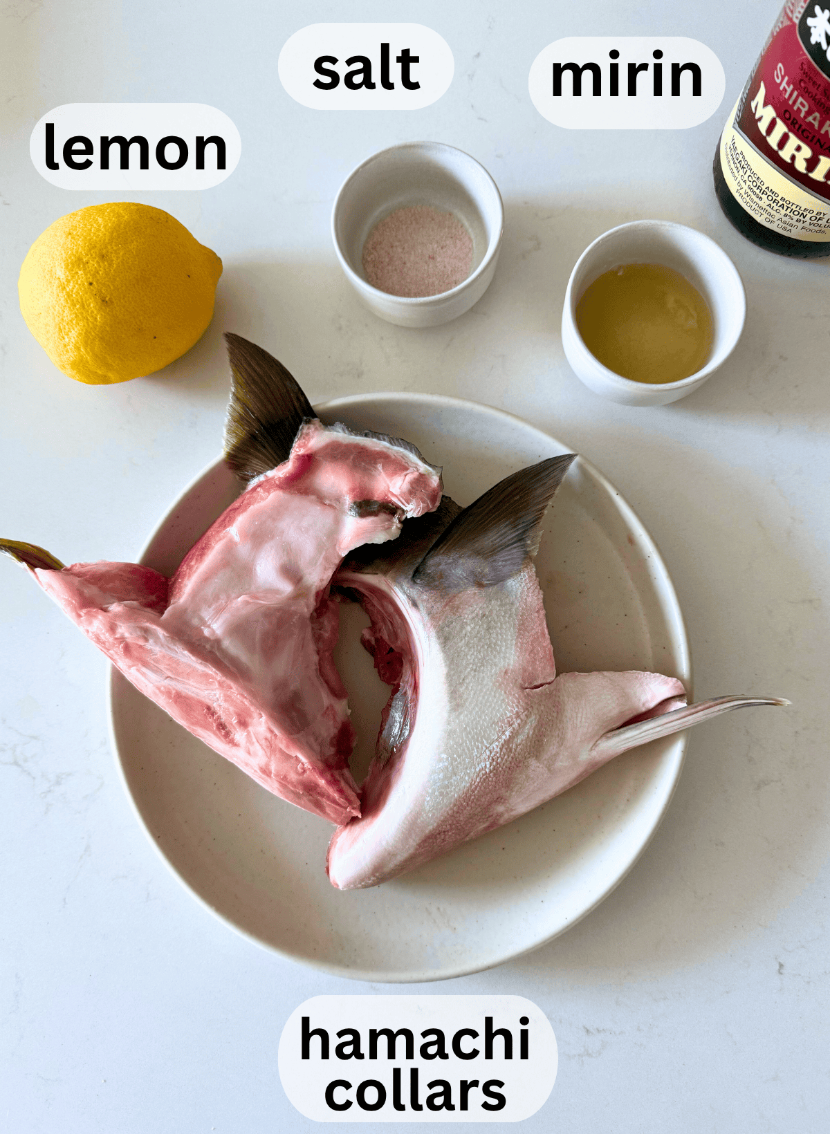 Zutaten für gegrillte Hamachi -Halsketten